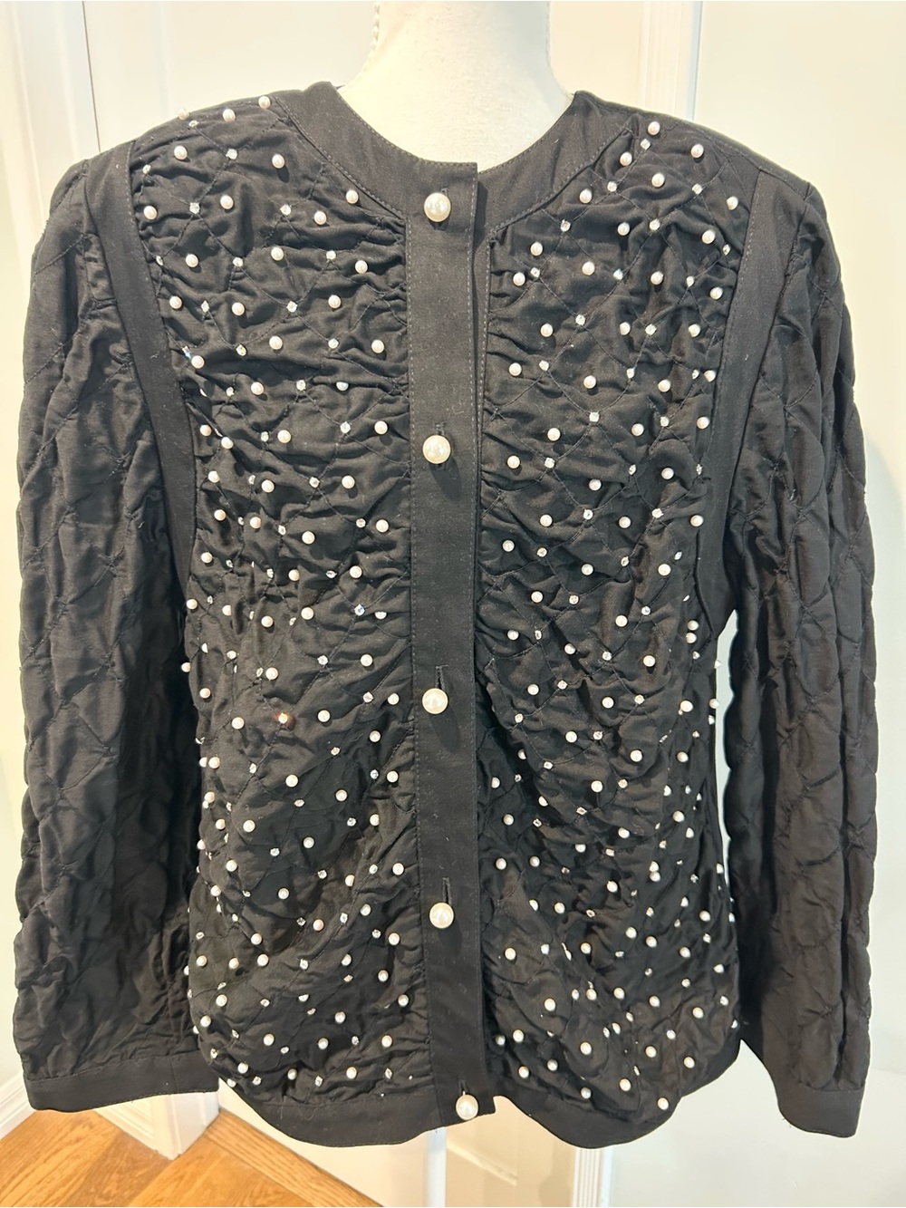 Gene Ewing BIS Vintage Pearl-Embellished Jacket